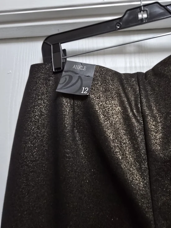 Versona Metallic Charcoal Dress Pants - Picture 2 of 3
